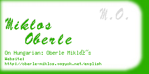 miklos oberle business card
